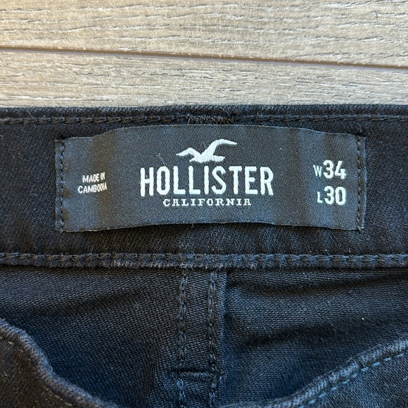 Men’s Hollister Slim Straight Black Jeans - Size 34/30 - Picture 3 of 6